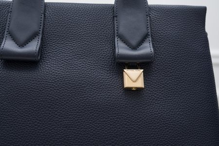 Real leather handbag Michael Kors - Dark blue -