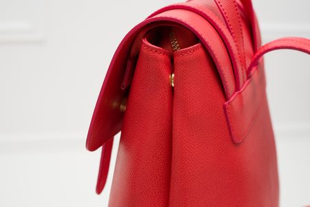 Mochila de mujer de cuero genuino Glamorous by GLAM - Rojo -