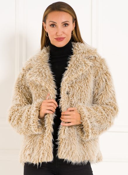 Női yetti kabát Glamorous by Glam - Bézs -