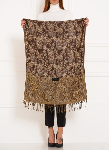 Scarf Due Linee - Brown -