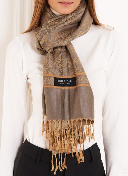 Foulard donna Due Linee - Grigio -