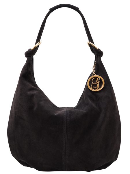 Dámská semišová kabelka černá -