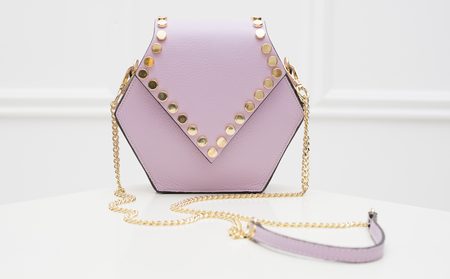 Real leather crossbody bag Glamorous by GLAM - Violet -