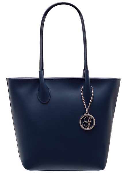 Real leather shoulder bag Glamorous by GLAM - Dark blue -