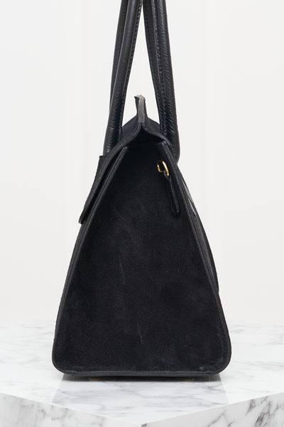 Glamorous by GLAM Geantă de mână din piele pentru femei - Neagră -