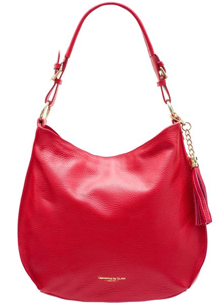 Damska skórzana torebka na ramię Glamorous by GLAM -czerwony -