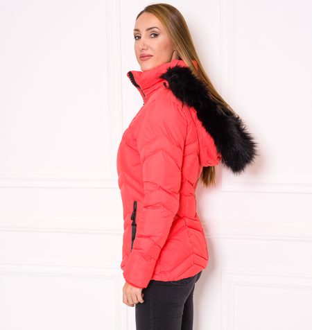 Women's winter jacket Due Linee - Orange -