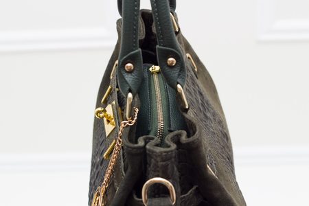 Real leather handbag Glamorous by GLAM - Green -