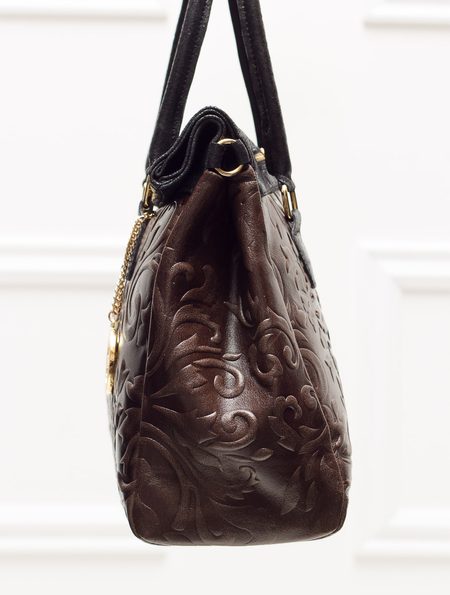 Real leather handbag Glamorous by GLAM - Brown -