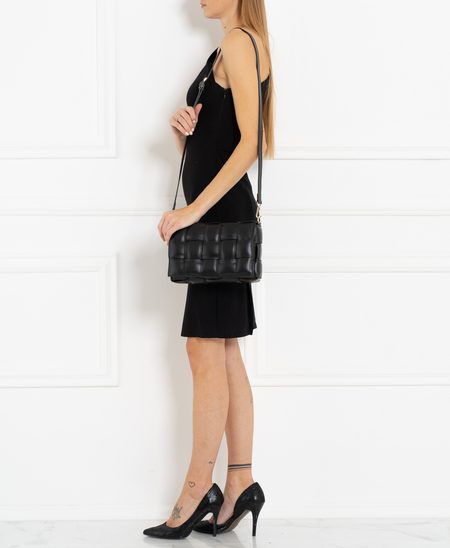 Bolso de cuero crossbody para mujer Glamorous by GLAM - Negro -