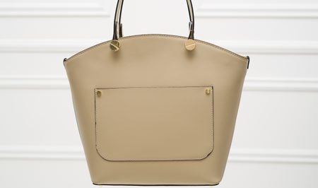 Bolso de cuero de mano para mujer Glamorous by GLAM - Beige -