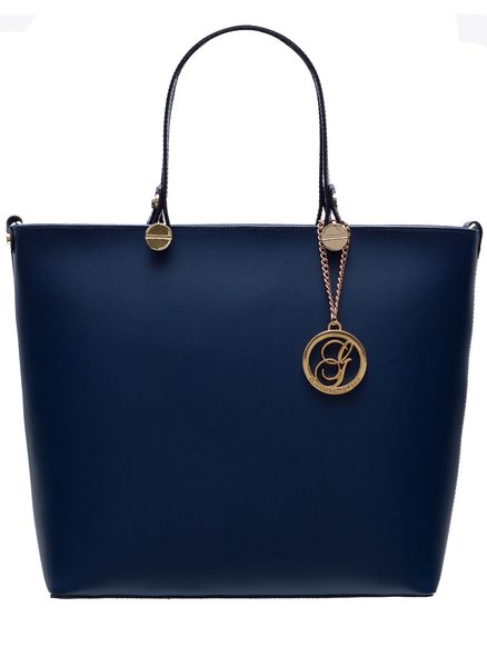 Real leather handbag Glamorous by GLAM - Dark blue -