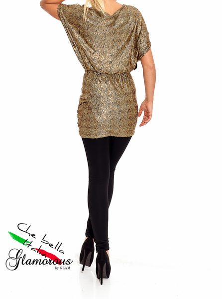 Dámský netopýří top zlatý -