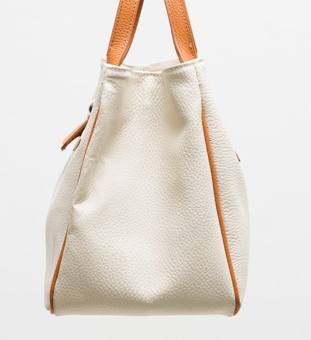 Bolso de cuero de mano para mujer Glamorous by GLAM - Crema -