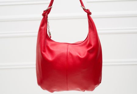 Real leather shoulder bag Glamorous by GLAM - Red -