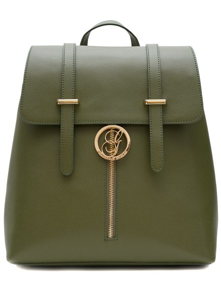 Women's real leather backpack Glamorous by GLAM - Green -