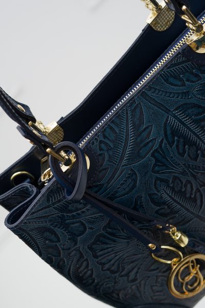 Borsa a mano da donna in pelle Glamorous by GLAM - Blu scuro -