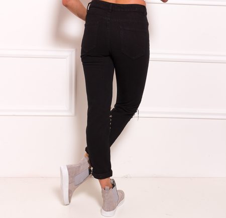 Jeans donna Due Linee - Nero -