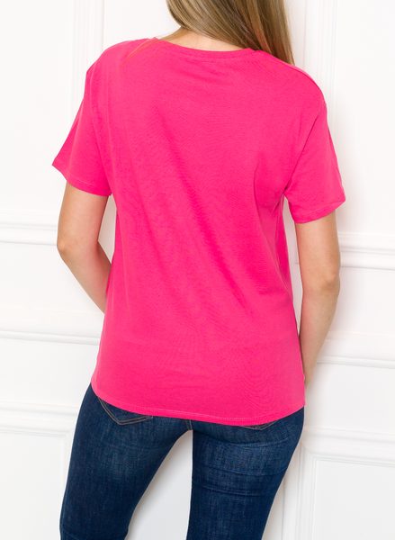 Women's T-shirt Due Linee - Pink -