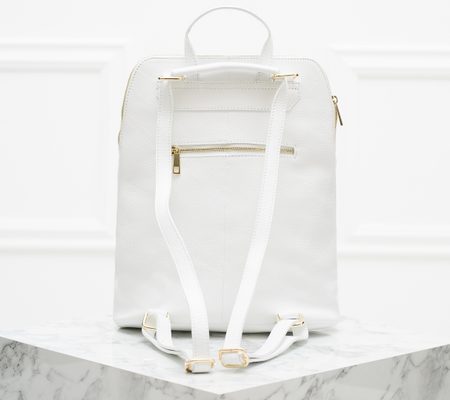 Real leather backpack Glamorous by GLAM - White -