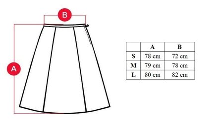 Skirt Due Linee - Red -