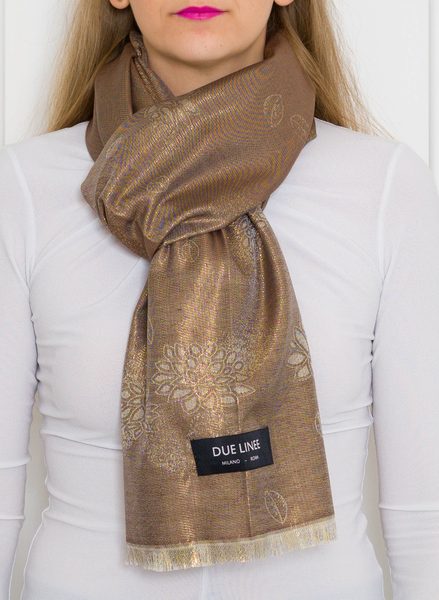 Women's scarf Due Linee - Brown -