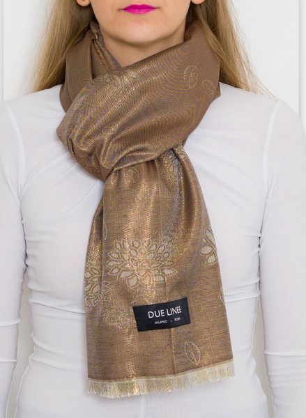 Foulard donna Due Linee - Marrone -