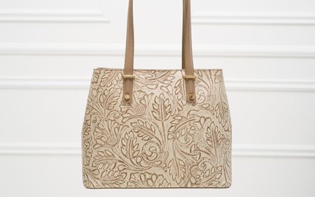 Borsa a spalla da donna in pelle Glamorous by GLAM - Beige -