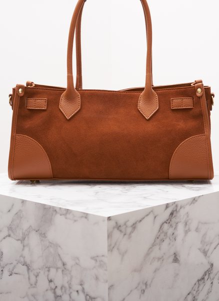 Real leather shoulder bag Glamorous by GLAM - Brown -