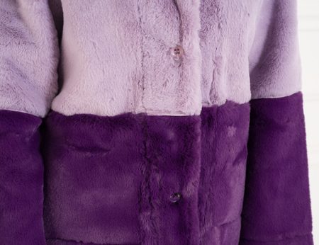 Cappotto Teddy donna Due Linee - Viola -