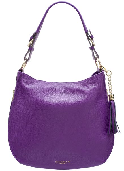 Real leather shoulder bag Glamorous by GLAM - Violet -