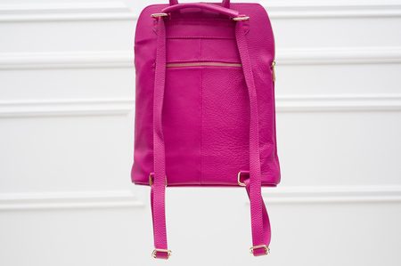 Women's real leather backpack Glamorous by GLAM - Pink -