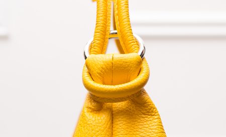 Real leather shoulder bag Glamorous by GLAM - Yellow -