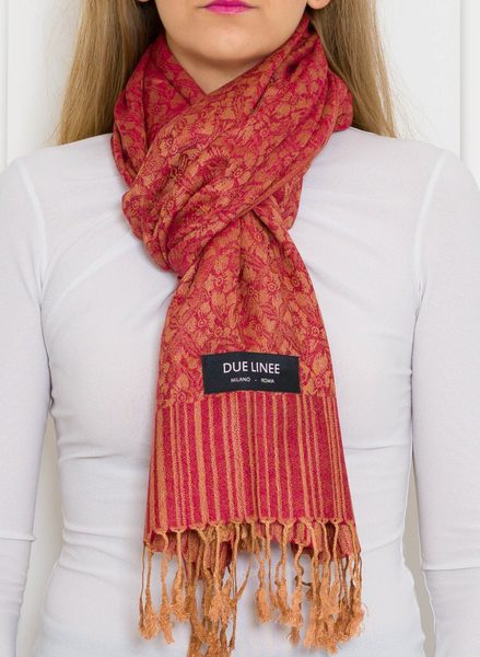 Women's scarf Due Linee - Red -