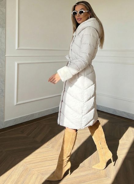 Winter jacket Due Linee - Creme -