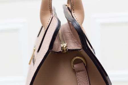 Dámská kožená kabelka kombinace kůže matná - béžová -