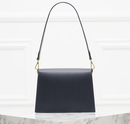 Real leather shoulder bag Glamorous by GLAM - Dark blue -