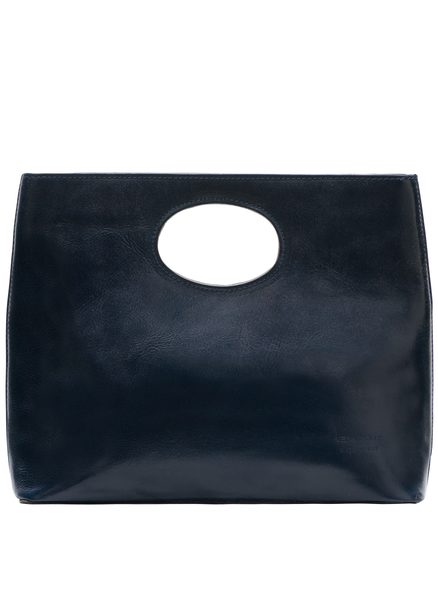 Real leather handbag Glamorous by GLAM Santa Croce - Dark blue -