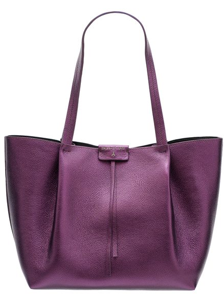 Real leather shoulder bag PATRIZIA PEPE - Violet -