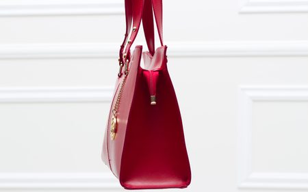 Bolso de hombro de cuero para mujer Glamorous by GLAM - Rojo -