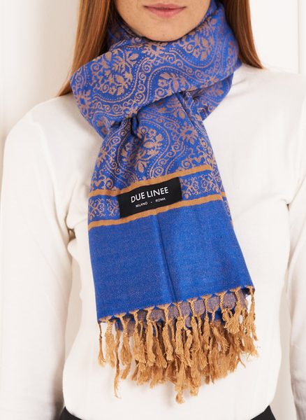 Scarf Due Linee - Blue -