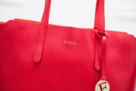 Real leather shoulder bag Furla - Red -