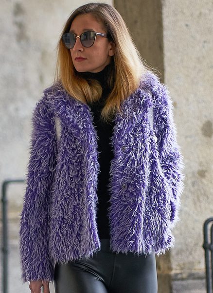 Női yetti kabát Glamorous by Glam - Lila -