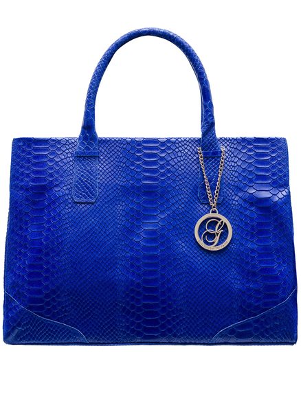 Real leather handbag Glamorous by GLAM - Blue -