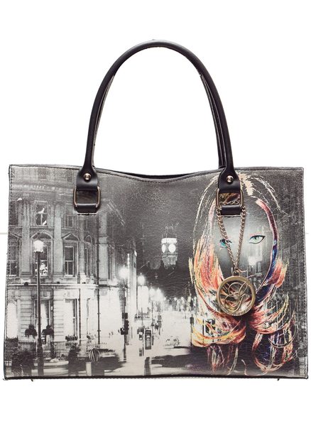 Borsa a spalla da donna in pelle Glamorous by GLAM - Nero -