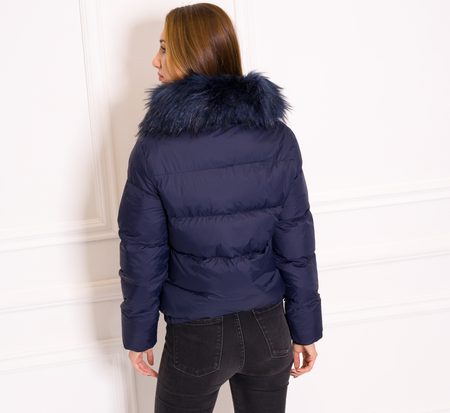 Women's winter jacket Due Linee - Dark blue -