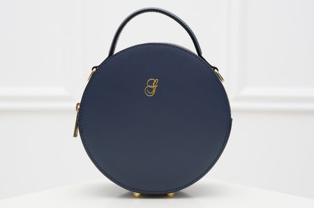 Real leather crossbody bag Glamorous by GLAM - Dark blue -