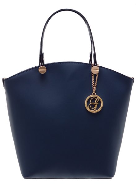 Real leather handbag Glamorous by GLAM - Dark blue -