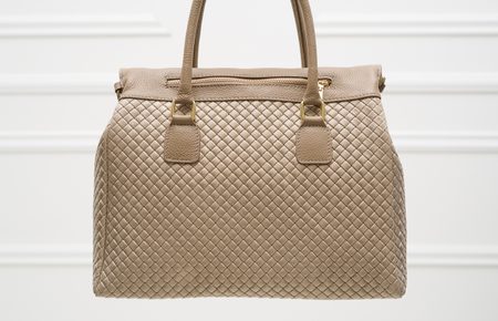 Borsa a mano da donna in pelle Glamorous by GLAM - Beige -