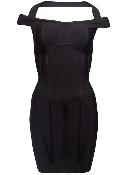 Vestido vendaje de mujer GLAM&GLAMADISE - Negro -